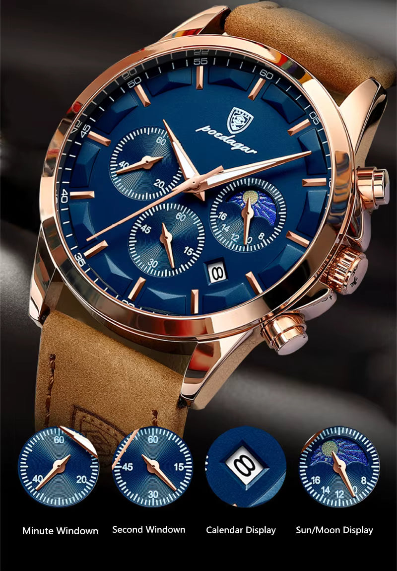 POEDAGAR™ – L’Excellence au Poignet 100% en Cuir