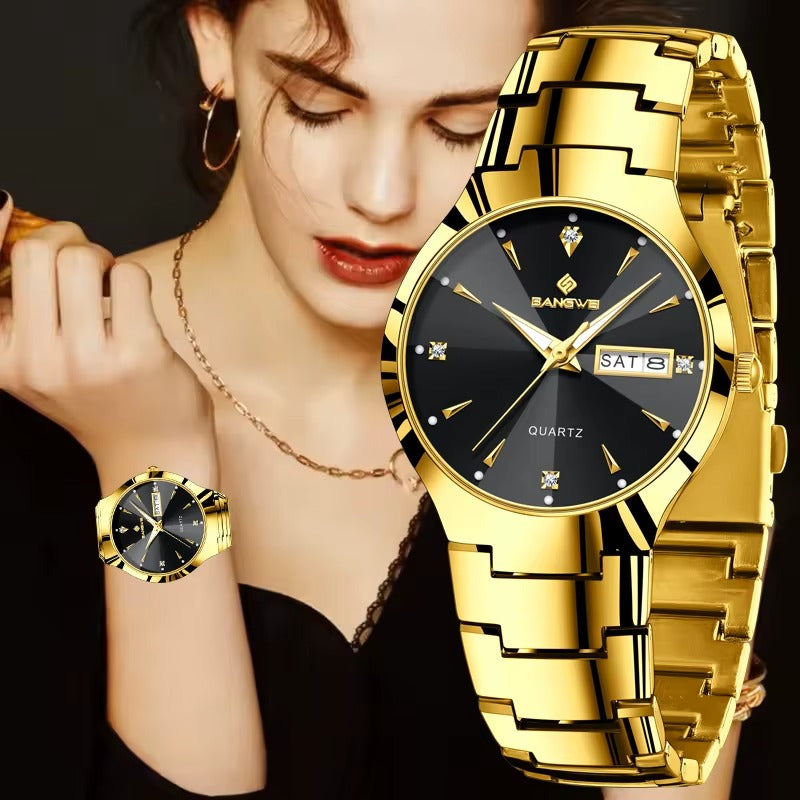 Montre tendance Femme de marque BANGWE en Acier Inoxydable