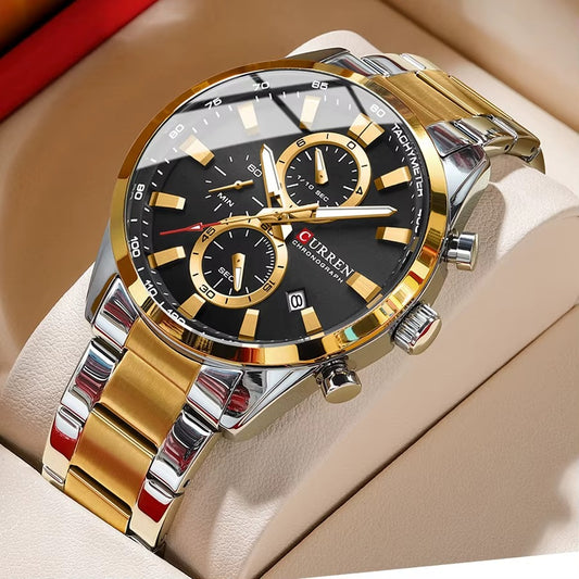 Montre Homme CURREN – en Acier Inoxydable _ Élégance Intemporelle, Performance & Prestige.