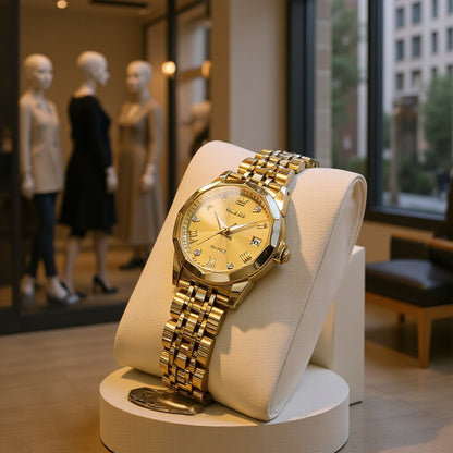 Montre Femme OLEVS – en Acier Inoxydable _ Élégance, Prestige & Raffinement