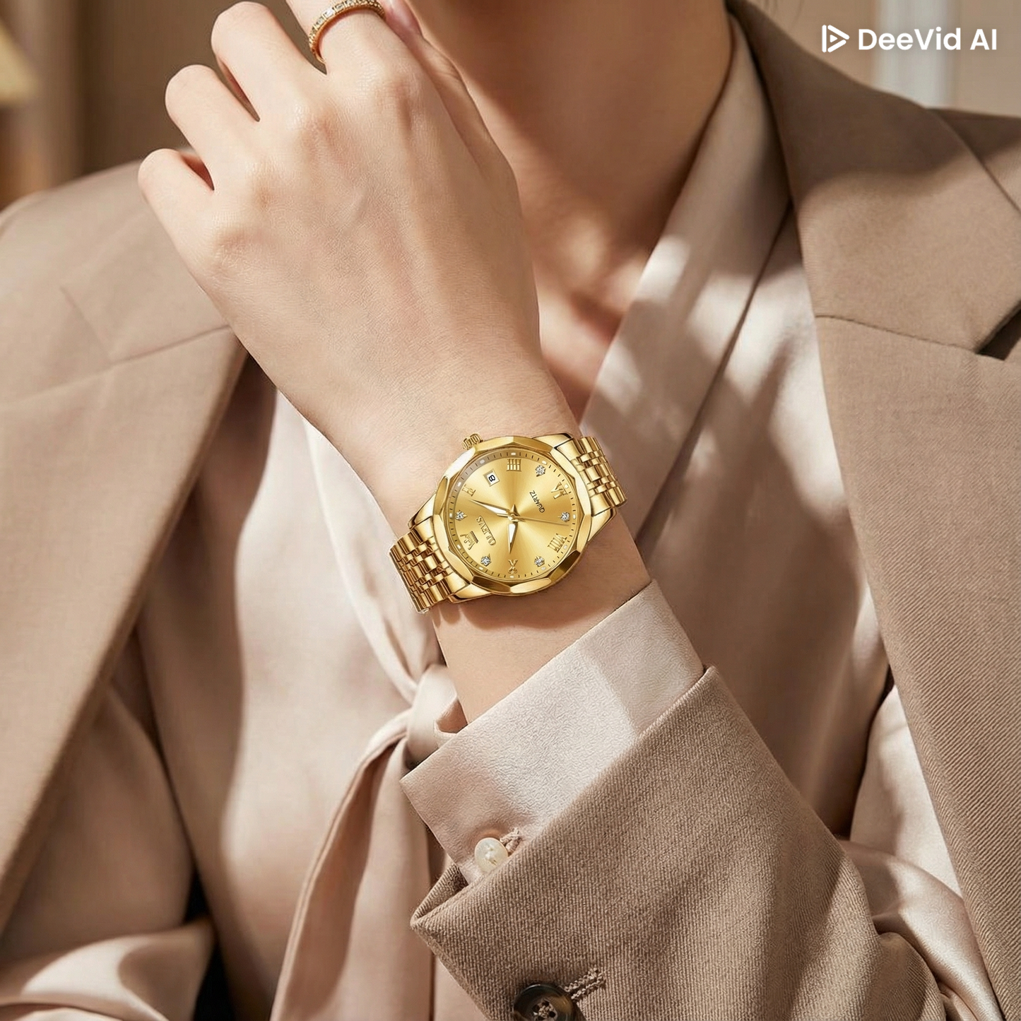 Montre Femme OLEVS – en Acier Inoxydable _ Élégance, Prestige & Raffinement