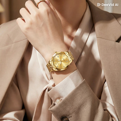 Montre Femme OLEVS – en Acier Inoxydable _ Élégance, Prestige & Raffinement